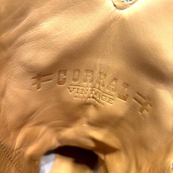 Corral Antique Saddle Metal Cross Square Toe‎ Metal Stud Boots C1167 Size 7 M - Picture 13 of 15